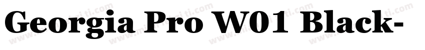 Georgia Pro W01 Black字体转换
